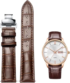 Alligator Grain Embossed Calfskin Leather 14mm to 24mm Luxury Business Casual Universal Replacement Strap Men Women Quick teacher substance hypothesis Release Genuine Leather Deployment Watch Band Italian 