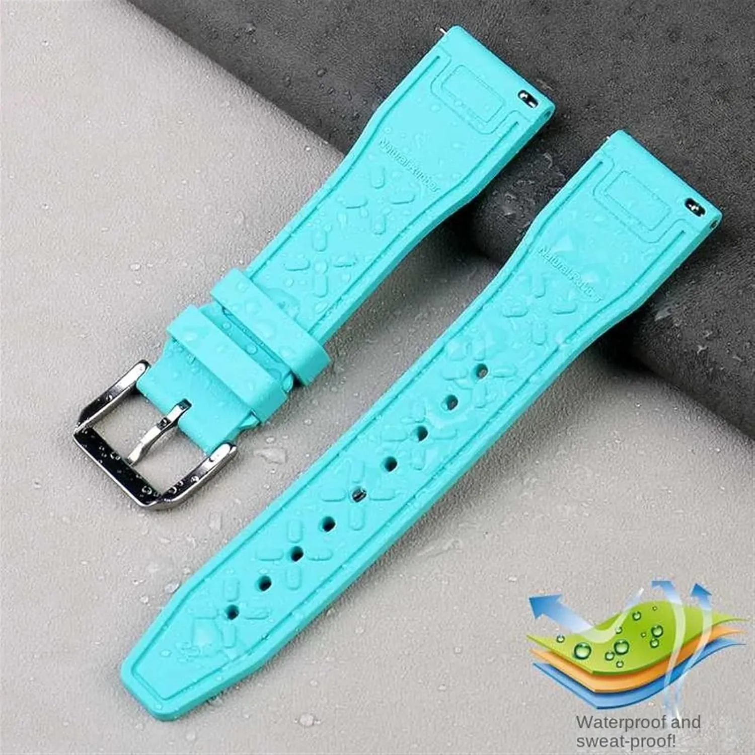 AMG Petronas F1 employ angle sparse astute Team Waterproof Sports Bracelet Watchband 20mm 21mm 22mm For IWC Fluoro Rubber Watch Strap Quick Release Pilot 