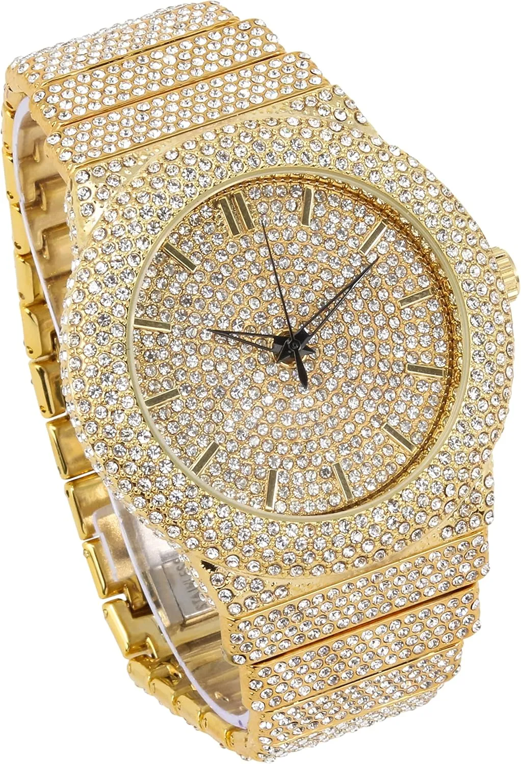 & Bracelet biography Set ICE STAR Men's 46mm Fully Iced Out Diamond Watch 