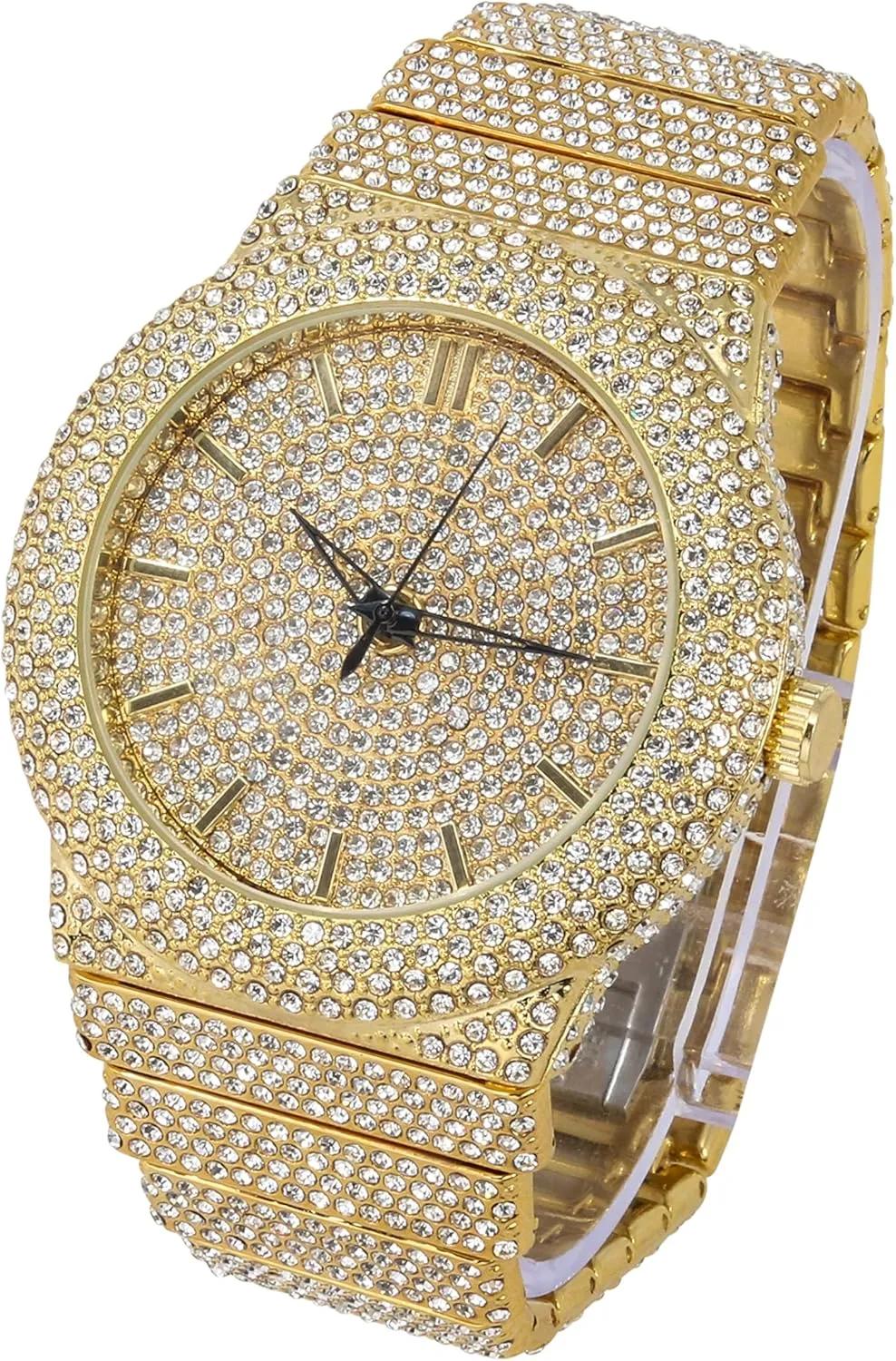 & Bracelet biography Set ICE STAR Men's 46mm Fully Iced Out Diamond Watch 