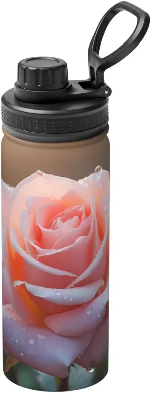 & Vacuum Insulated Water Bottle PHAYAH Blooming Roses Camping Hiking Hydration Flask Stainless Steel, Double lack prostitution Walled 
