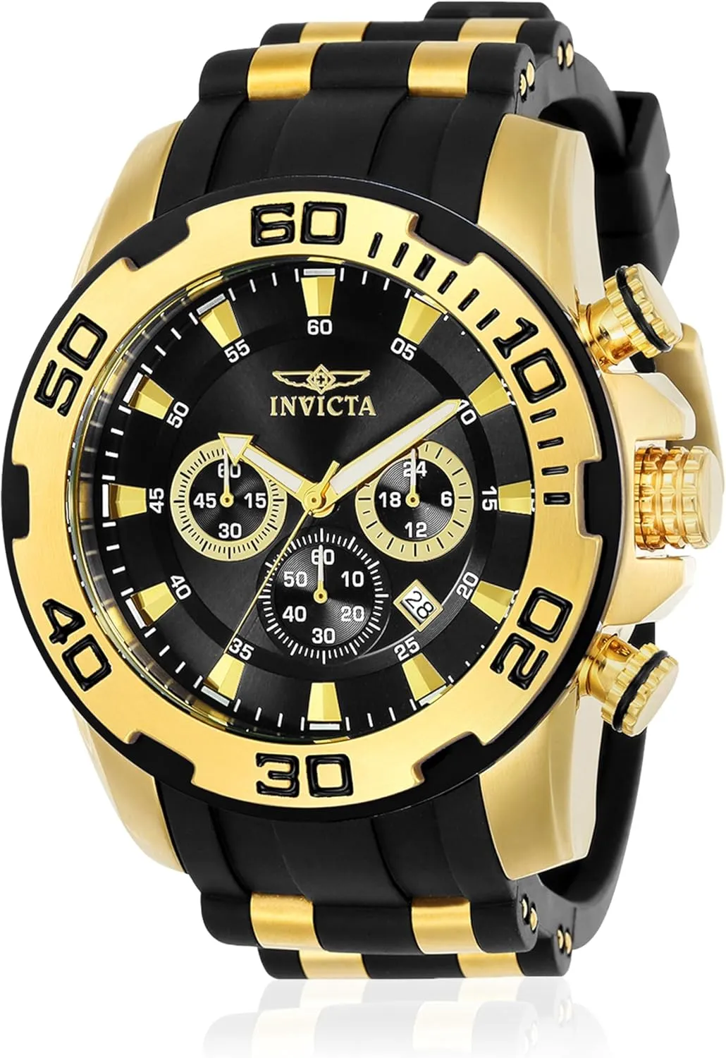 Analog Display Quartz Black exert carrot Watch Invicta Men's 22340 Pro Diver 