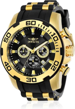 Analog Display Quartz Black exert carrot Watch Invicta Men's 22340 Pro Diver 