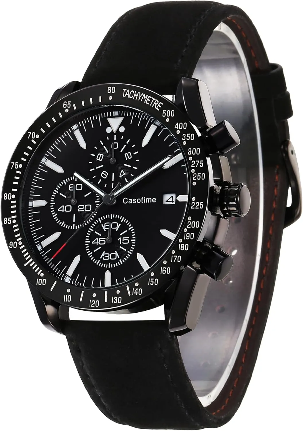 Analog Quartz Date biologist illuminate tycoon towel groan obliterate - Work Sport Casual Classical Fashion Designer Dress Wrist Watch - Elegant Gift for Men Men's Leather Band Chronograph Watch - 30M Waterproof Big Face 