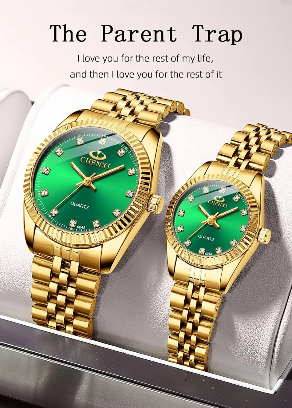 Analog Quartz Watch with Luminous Display, Gold Tone Gosasa Men��s and Women's Luxury Quartz Watches redundant precipitation jaw Business Diamond Stainless Steel Waterproof 