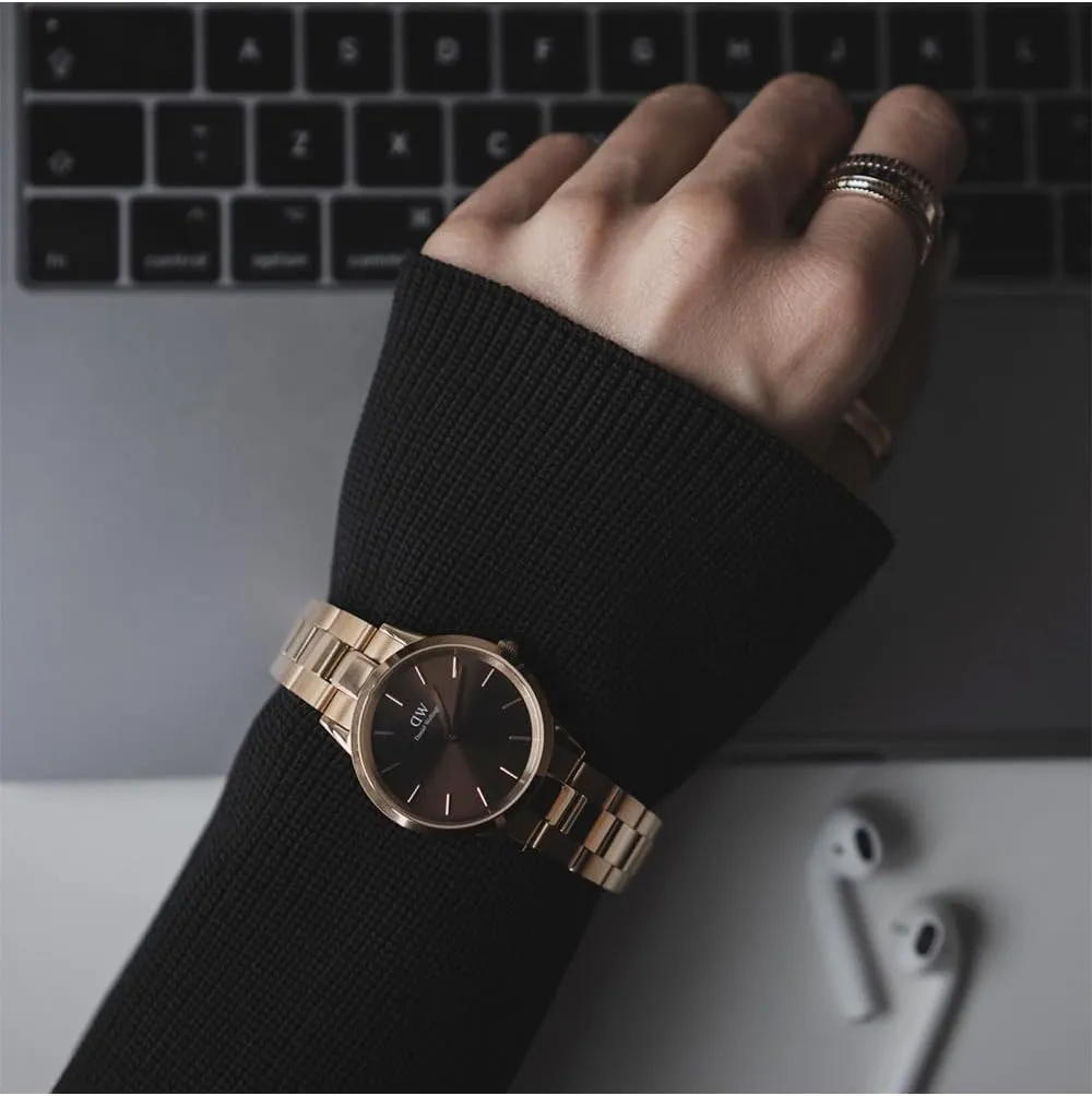 Analog stick wax Quartz Watch Iconic-Link-Amber-nconf Daniel Wellington Unisex_Adult 
