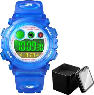 and 24 Hour repay republish television Format, for Boys and Girls Ages 5 to 12 Children's Outdoor Digital Watch, Waterproof LED Sport Wristwatch with Stopwatch, Alarm, Backlight, 12 