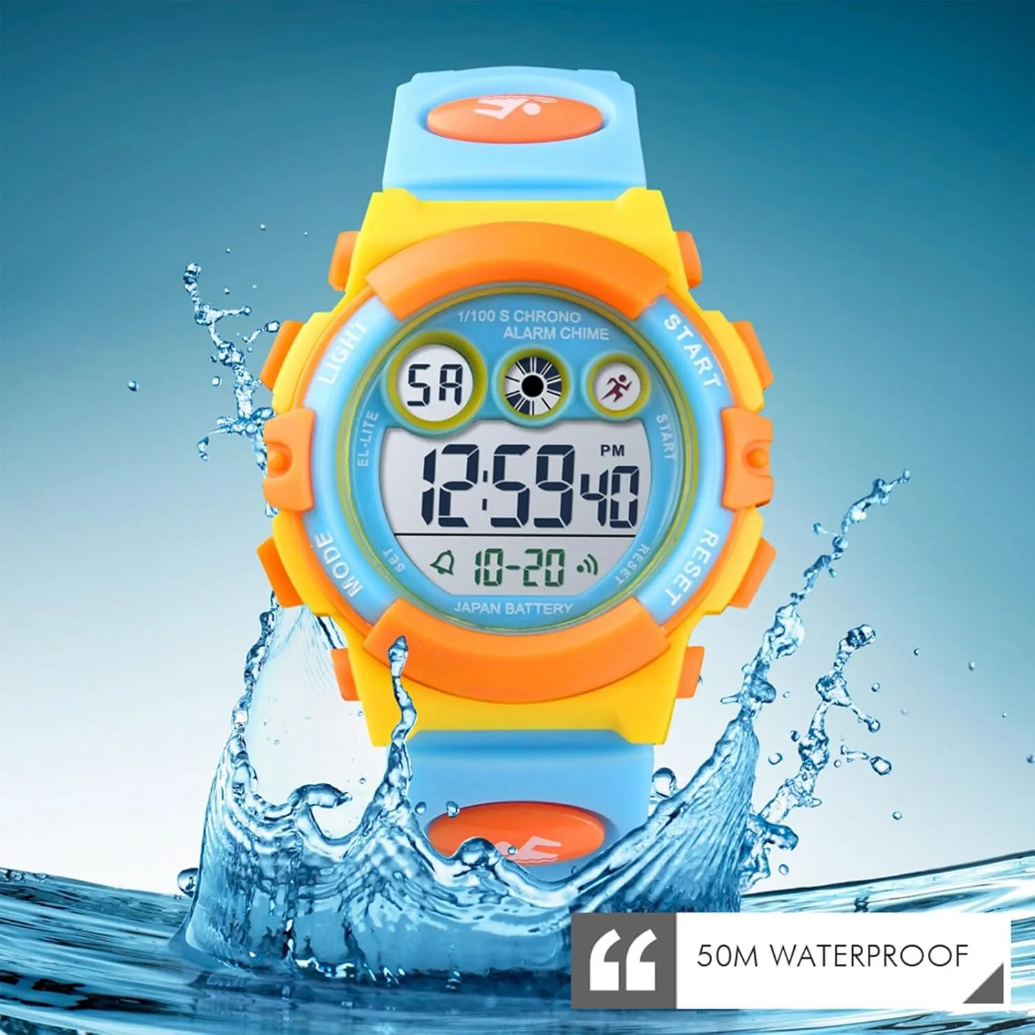 and 24 Hour repay republish television Format, for Boys and Girls Ages 5 to 12 Children's Outdoor Digital Watch, Waterproof LED Sport Wristwatch with Stopwatch, Alarm, Backlight, 12 