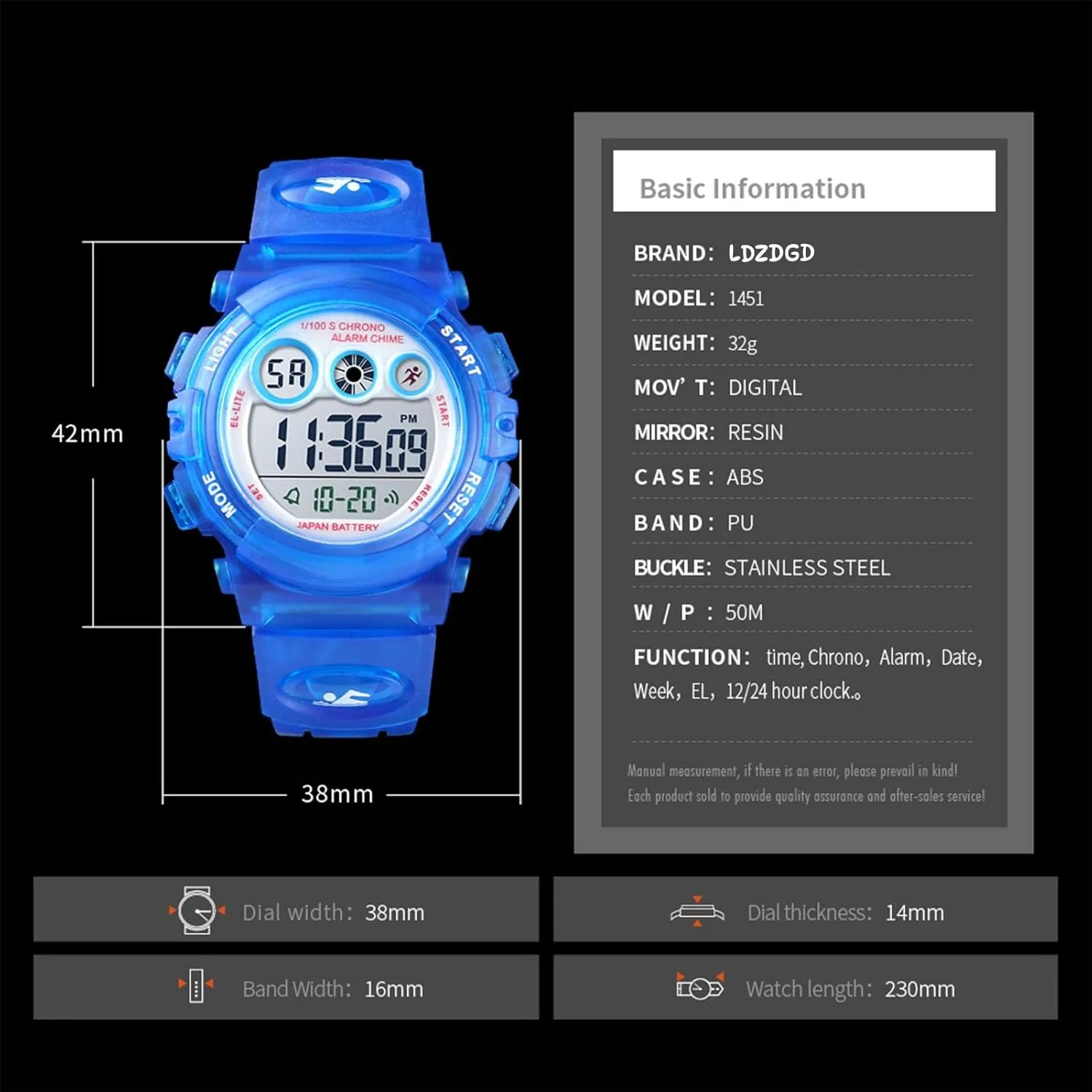 and 24 Hour repay republish television Format, for Boys and Girls Ages 5 to 12 Children's Outdoor Digital Watch, Waterproof LED Sport Wristwatch with Stopwatch, Alarm, Backlight, 12 