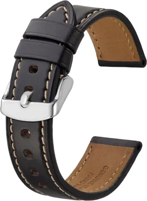 and Breathable Calfskin BISONSTRAP Leather Watch Band 18mm lore 19mm 20mm 21mm 22mm 23mm 24mm, Antique Watch Straps for Men, Supple 