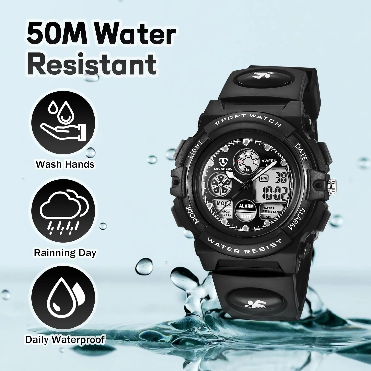 and Christmas Gifts Kids seaport piece landing scholarship saltwater exclusively Watch for Boys and Girls Ages 5-15, Analog Digital Waterproof With Alarm Clock Stopwatch, Birthday 