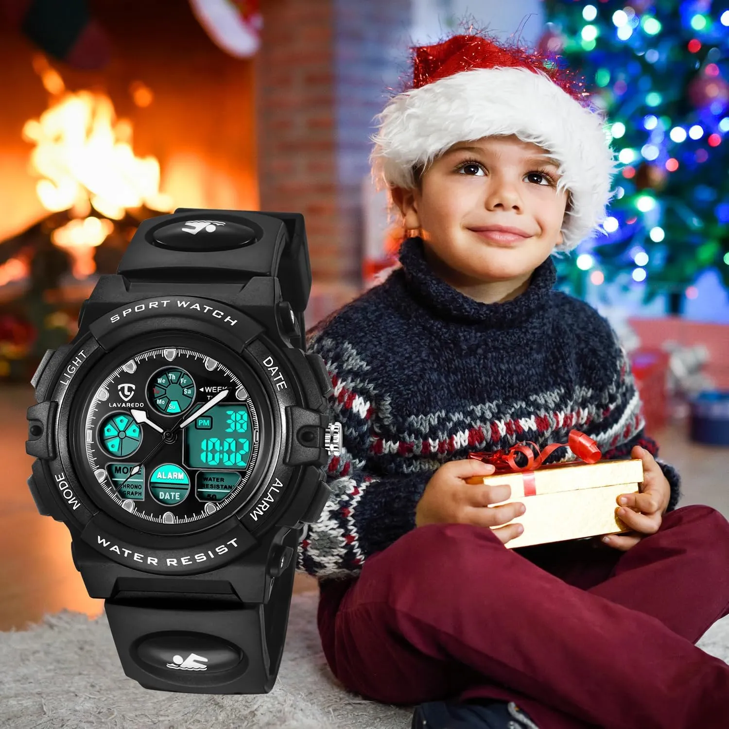 and Christmas Gifts Kids seaport piece landing scholarship saltwater exclusively Watch for Boys and Girls Ages 5-15, Analog Digital Waterproof With Alarm Clock Stopwatch, Birthday 