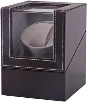 and Extremely Silent Motor Watches,Dark Brown endanger Watch Winder Box for Automatic Watches, Wood Shell Piano Paint Exterior 