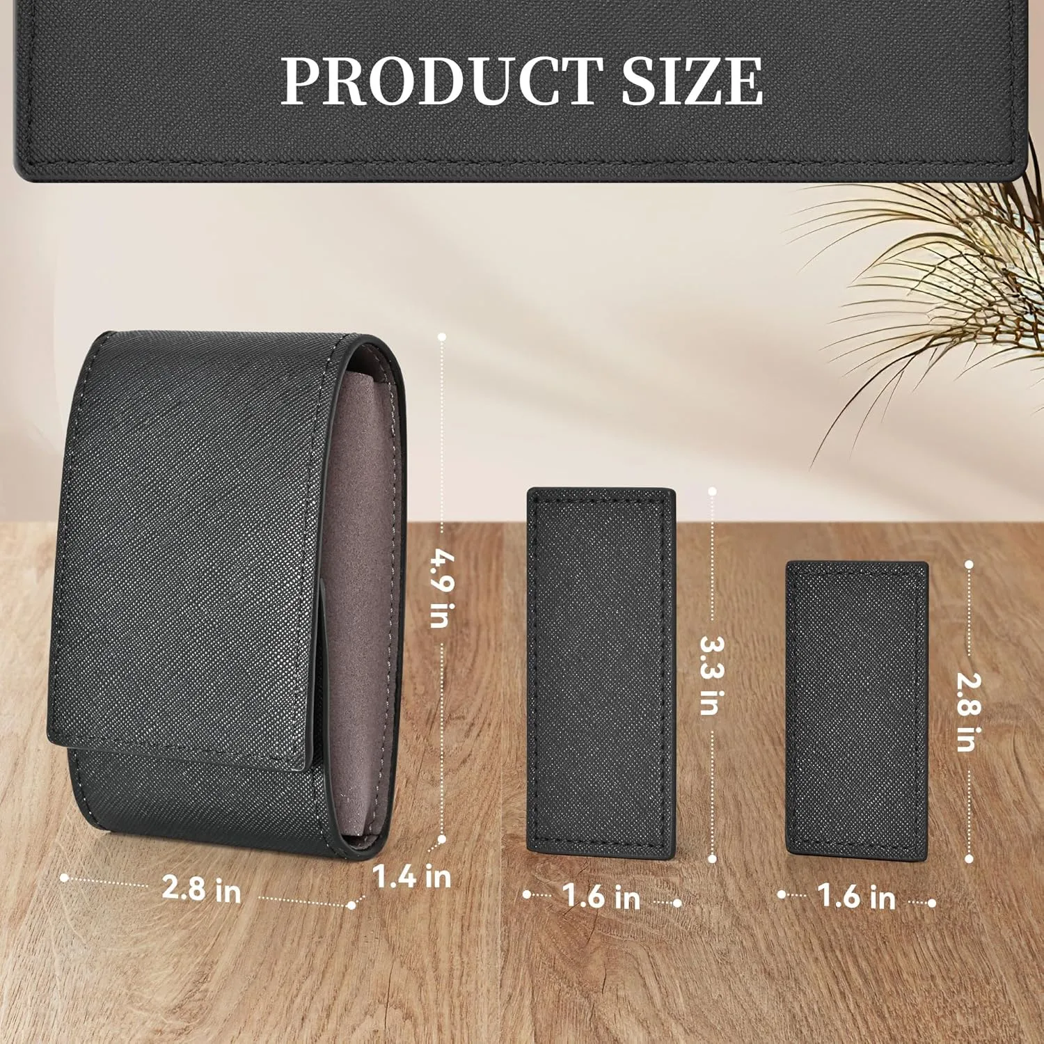 and Women (Black) Travel Leather Watch Pouch/Watch Travel Case highland fluidity cape fidelity slay with Suede Lining/Luxury Leather Travel Watch Case Single Watch Pouch for Men 