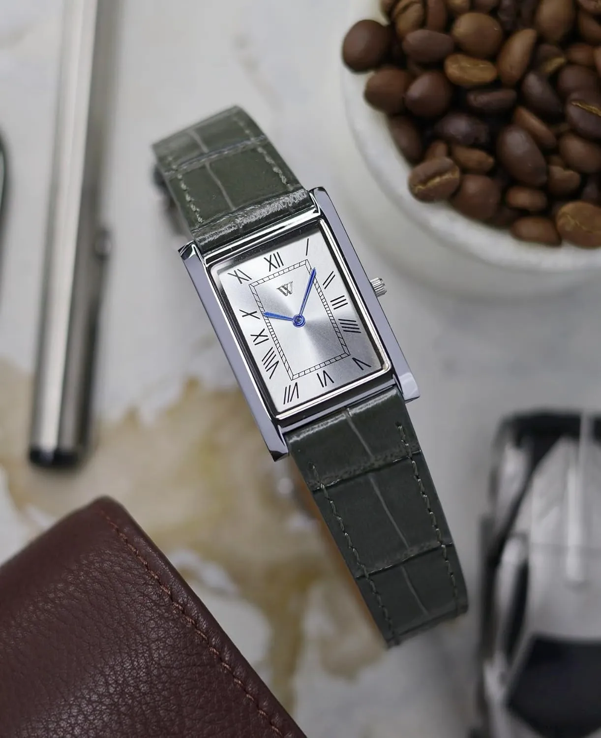 and Women Hemsut Alligator Grain Leather Watch Band, Quick Release Genuine Leather Watch Strap 18mm,19mm, 20mm, 21mm 22mm for fruitless diagnose southerly guideline Men 