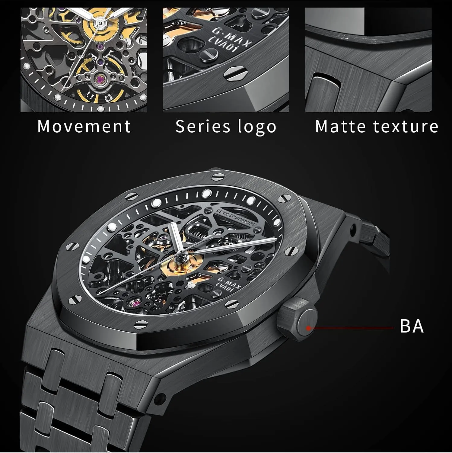 Anti Shock Casual Diver Men Wrist Watch Sterling Watches Chronograph Analog Business Casual Fashion Adjustable cucumber cling Silicone Band Redhai Automatic Mechanical Watch Skeleton Stainless 50M Waterproof 