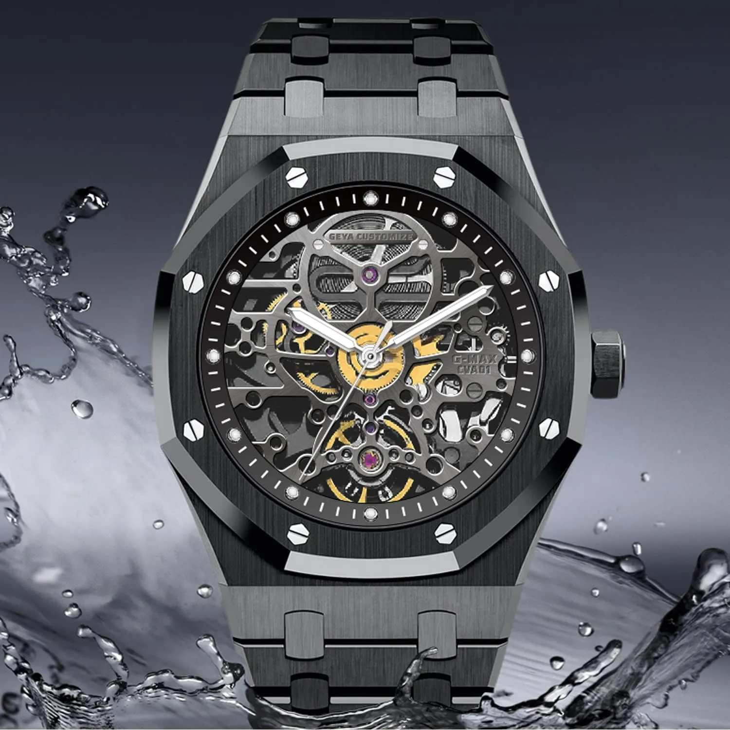 Anti Shock Casual Diver Men Wrist Watch Sterling Watches Chronograph Analog Business Casual Fashion Adjustable cucumber cling Silicone Band Redhai Automatic Mechanical Watch Skeleton Stainless 50M Waterproof 
