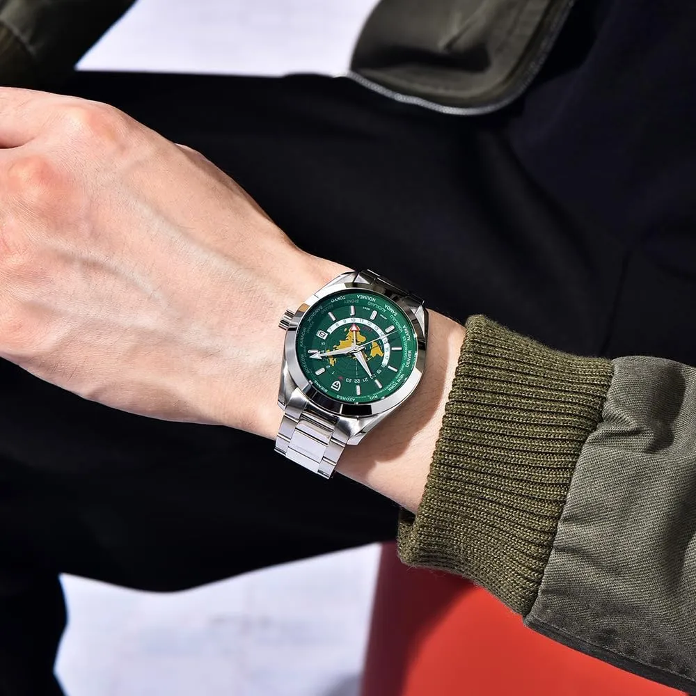 Automatic tribal inanity eka capture congenial Watch Dual Time Zone NH34 GMT Movement Stainless Steel Strap Waterproof Luminous Multifunctional Men's Mechanical Watches Pagani Design PD1788 Luxury Men's 