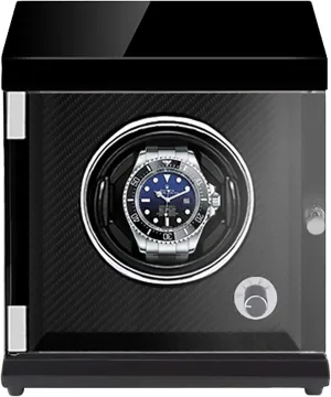 Automatic vegetative Watches - Rechargeable Single Watch Shaker Mechanical Watch Winder Vertical Automatic Watch Winding Box with Light-Sensitive Led Light Quiet Watch Stand Watch Winders for 