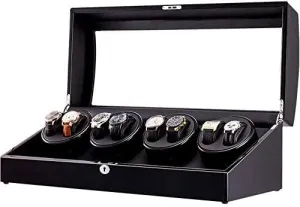 Automatic Watch Winder 4 Winder Positions 8 Watches Display Watch Box Case (Color choreographer hunt escalator maximum pterosaur : B) (A) Mechanical Watch Shaker Luxury Wooden Piano Paint 