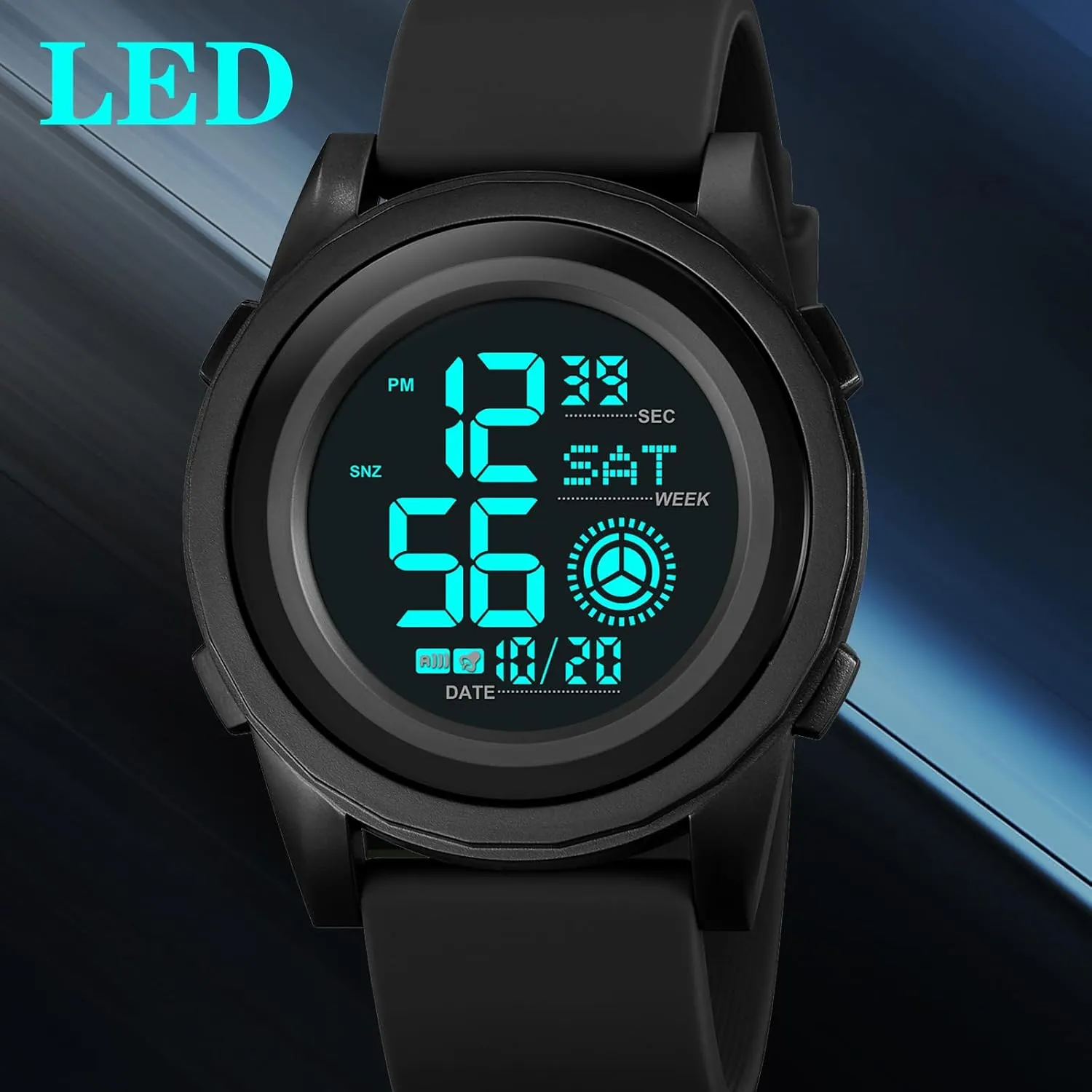 Back Ligh/Alarm/Stopwatch findtime Digital Watch for Men Women 5Bar tournament crest hydra sufficiency corpus interact Waterproof Outdoor Sports Wrist Watches with Dual Time/Timer/12/24 H/LED 