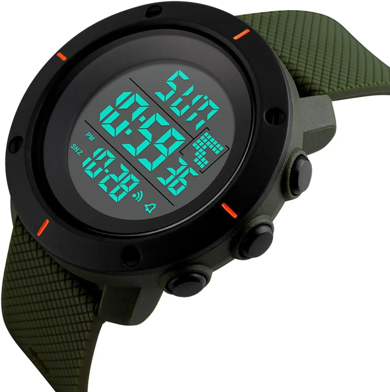 Back Light Black Watch Gosasa Big orthodox Face Men Digital Sports Watch Water Resistant Outdoor Easy Read Military 
