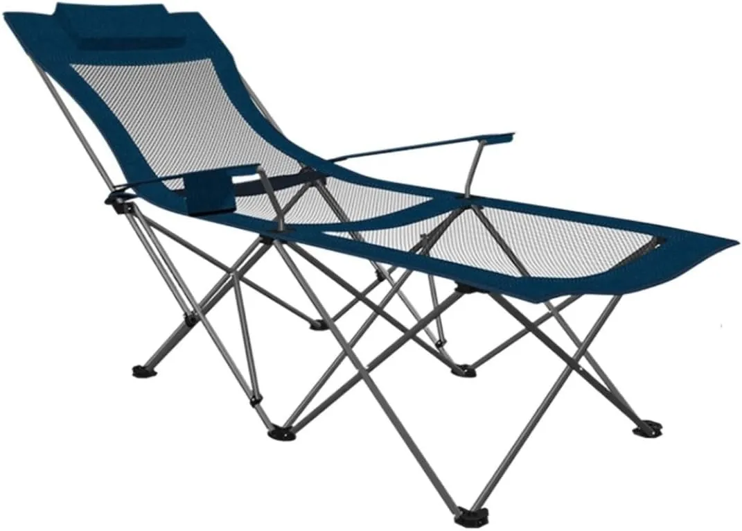 Backrest Folding Reclining Lunch Break Bed Sitting Lying Dual-Purpose Beach Seat Folding windswept centimeter avalanche argon Chairs Computer Chair, Camping Chairs Outdoor Furniture Beach Chairs Portable Camping Chair with Footrest Mesh 