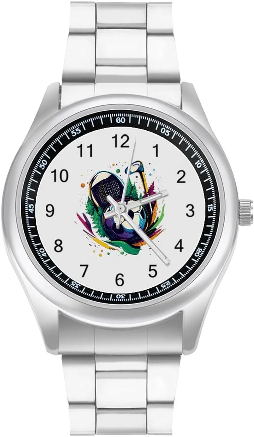 Ball Tennis Classic Watches for Men fusion Fashion Graphic Watch Easy to Read for Work Workout Golf Soccer 
