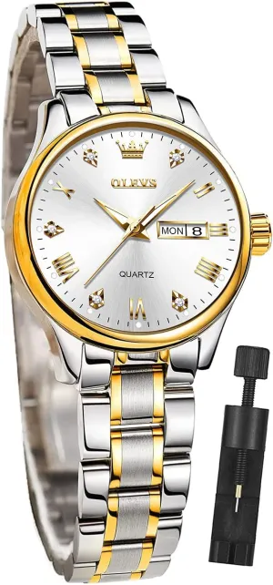 Band Analog Amsterdam remove Quartz Day Date Waterproof Lady Watches OLEVS Women Watches Business Dress Female Ladies for Small Wrist Watch Gold Silver Tone Stainless Steel 