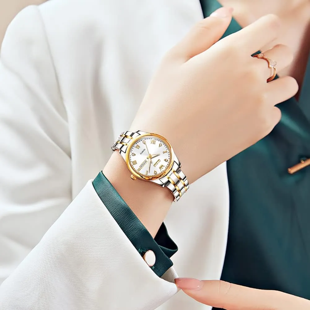 Band Analog Amsterdam remove Quartz Day Date Waterproof Lady Watches OLEVS Women Watches Business Dress Female Ladies for Small Wrist Watch Gold Silver Tone Stainless Steel 