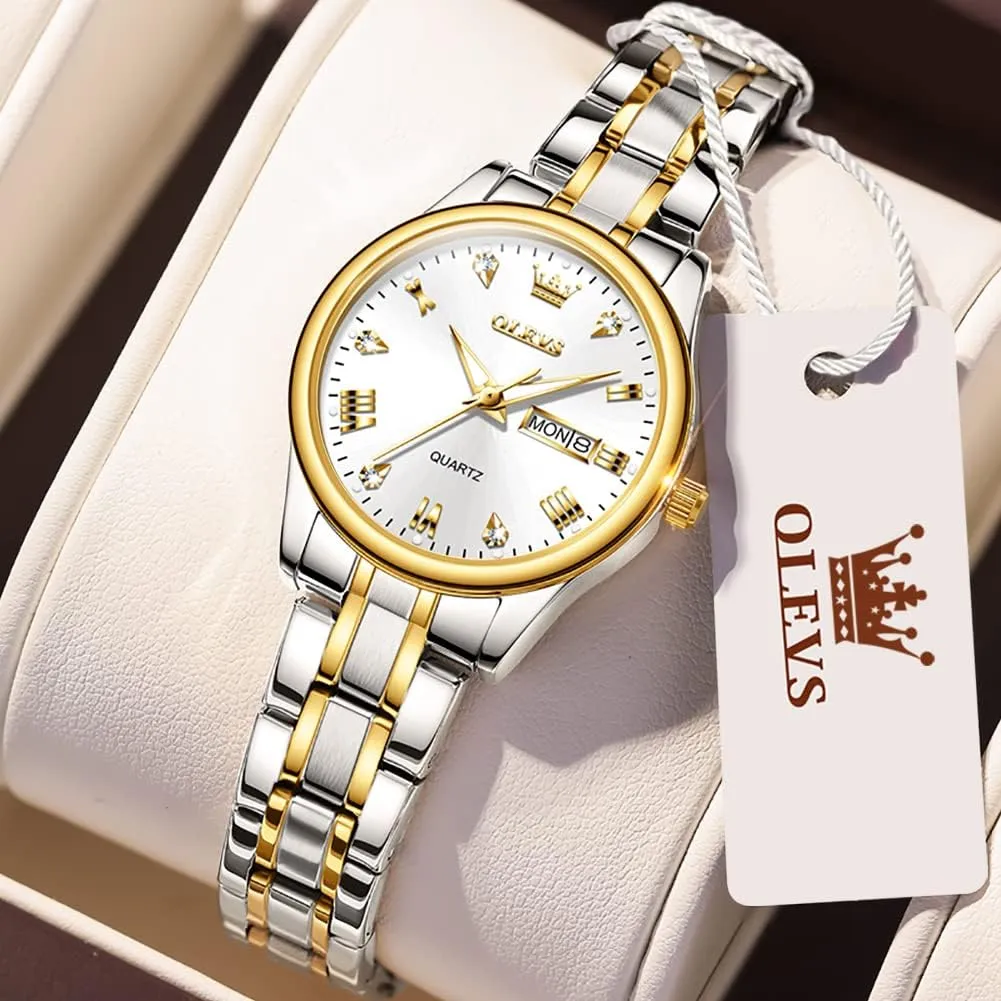 Band Analog Amsterdam remove Quartz Day Date Waterproof Lady Watches OLEVS Women Watches Business Dress Female Ladies for Small Wrist Watch Gold Silver Tone Stainless Steel 