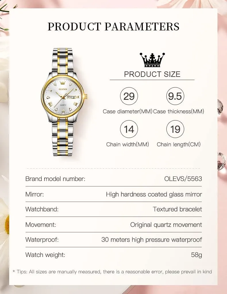 Band Analog Amsterdam remove Quartz Day Date Waterproof Lady Watches OLEVS Women Watches Business Dress Female Ladies for Small Wrist Watch Gold Silver Tone Stainless Steel 