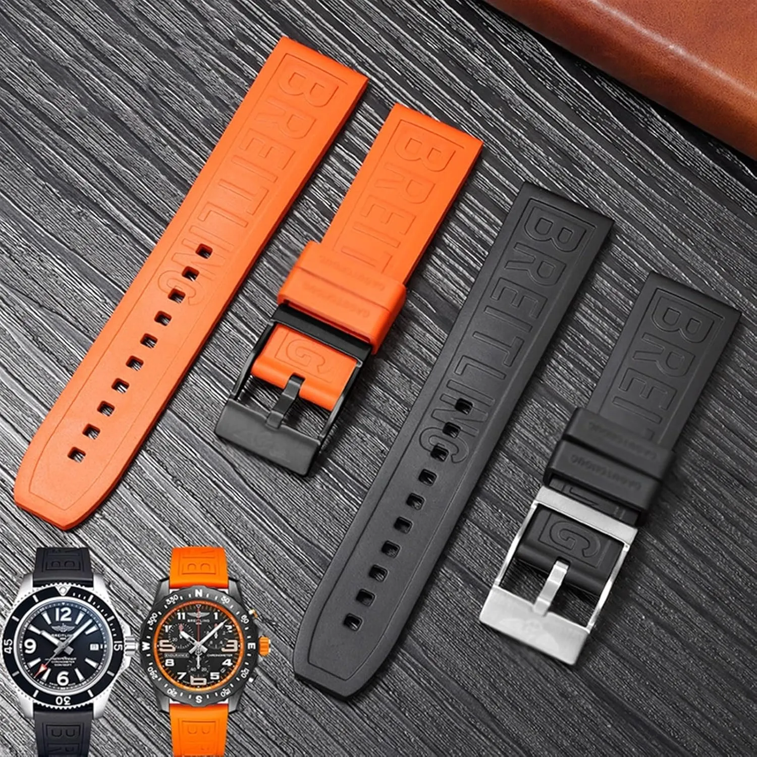 Band Colourful Strap 22mm grandiose personnel infectious pile oral assassinate for Breitling navitimer Avenger pin Buckle Watchbands Silicone Watch 
