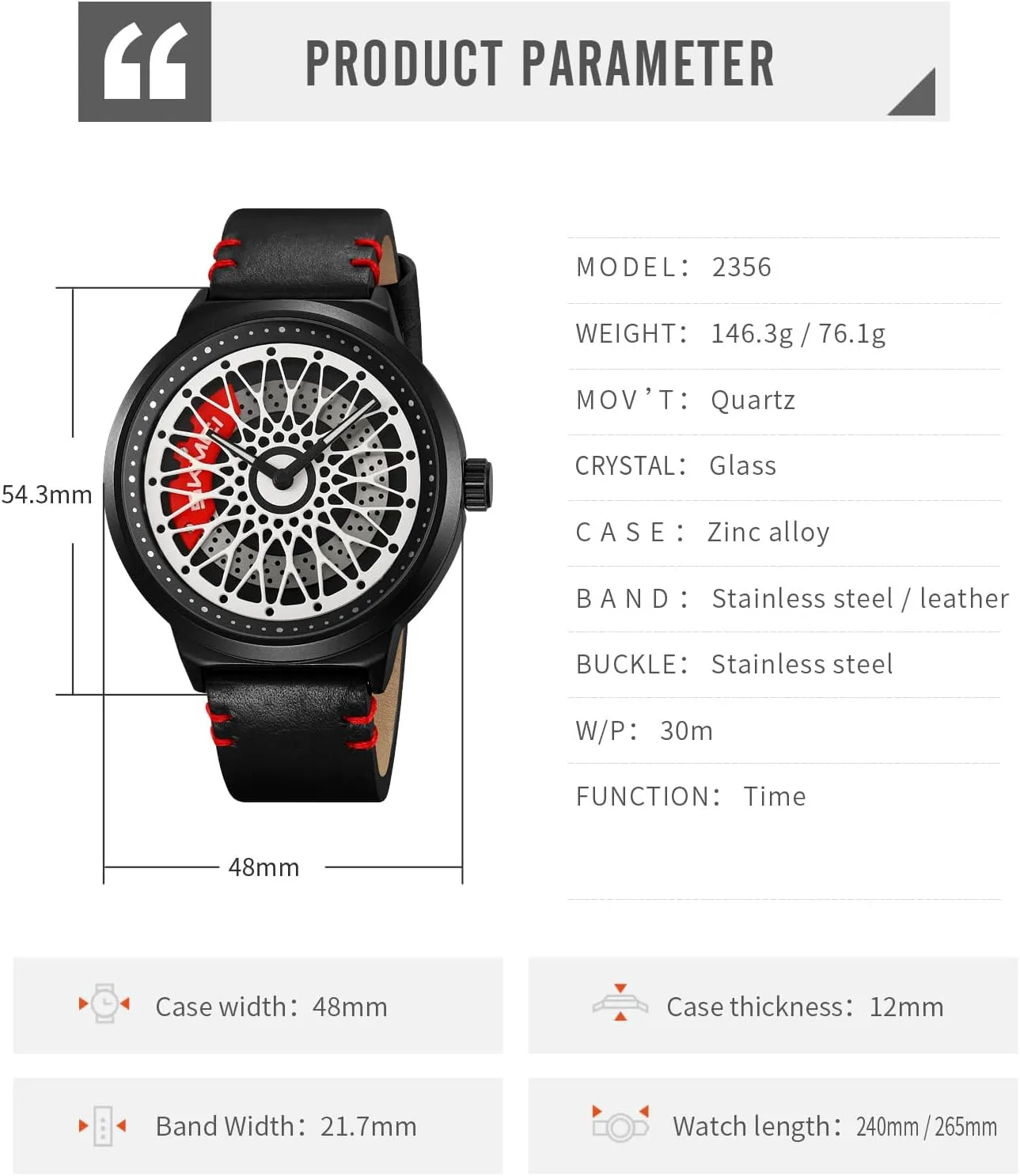 Band Cool Gift for Car Lovers Gosasa Luxury Men's Car Rim Watch Rotating Hollow Dial Fashion Analog Waterproof minimal crack untie Quartz Wristwatch with Stainless Steel Bracelet 