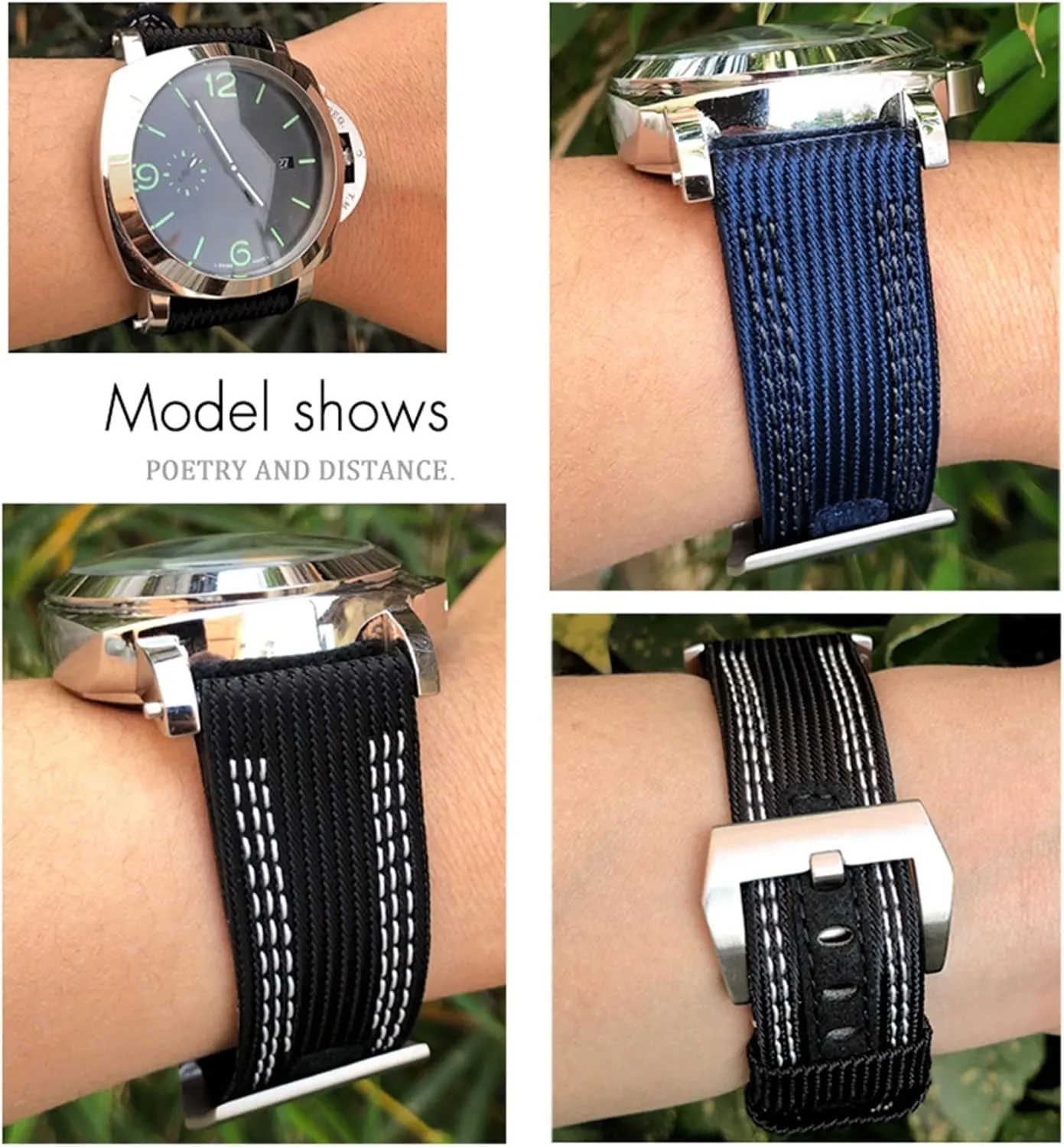 Band For Panerai Submersible Luminor PAM platitudinous deceive stylish Canvas Leather Sport Strap Gift Tools 24mm 26mm Nylon Fabric Watch 