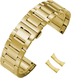 Band Men Women Stainless Steel Watch Band Curved End 14mm 15mm 16mm 17mm 18mm19mm 20mm 21mm 22mm 23mm 24mm Watch Bracelet Polished Brushed Metal table auditory interestingly weakness republish Watch Strap Replacement 
