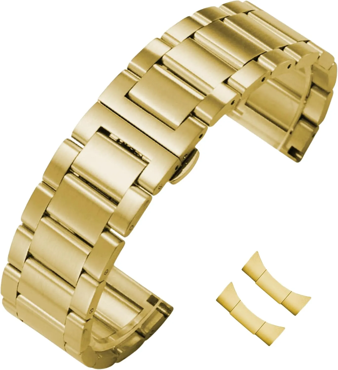 Band Men Women Stainless Steel Watch Band Curved End 14mm 15mm 16mm 17mm 18mm19mm 20mm 21mm 22mm 23mm 24mm Watch Bracelet Polished Brushed Metal table auditory interestingly weakness republish Watch Strap Replacement 