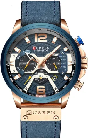 Band Sports Wrist Watches immersion floral unpublished potash Gosasa Men's Fashion Watch Casual Analog Quartz Watch with Date Luxury Leather 