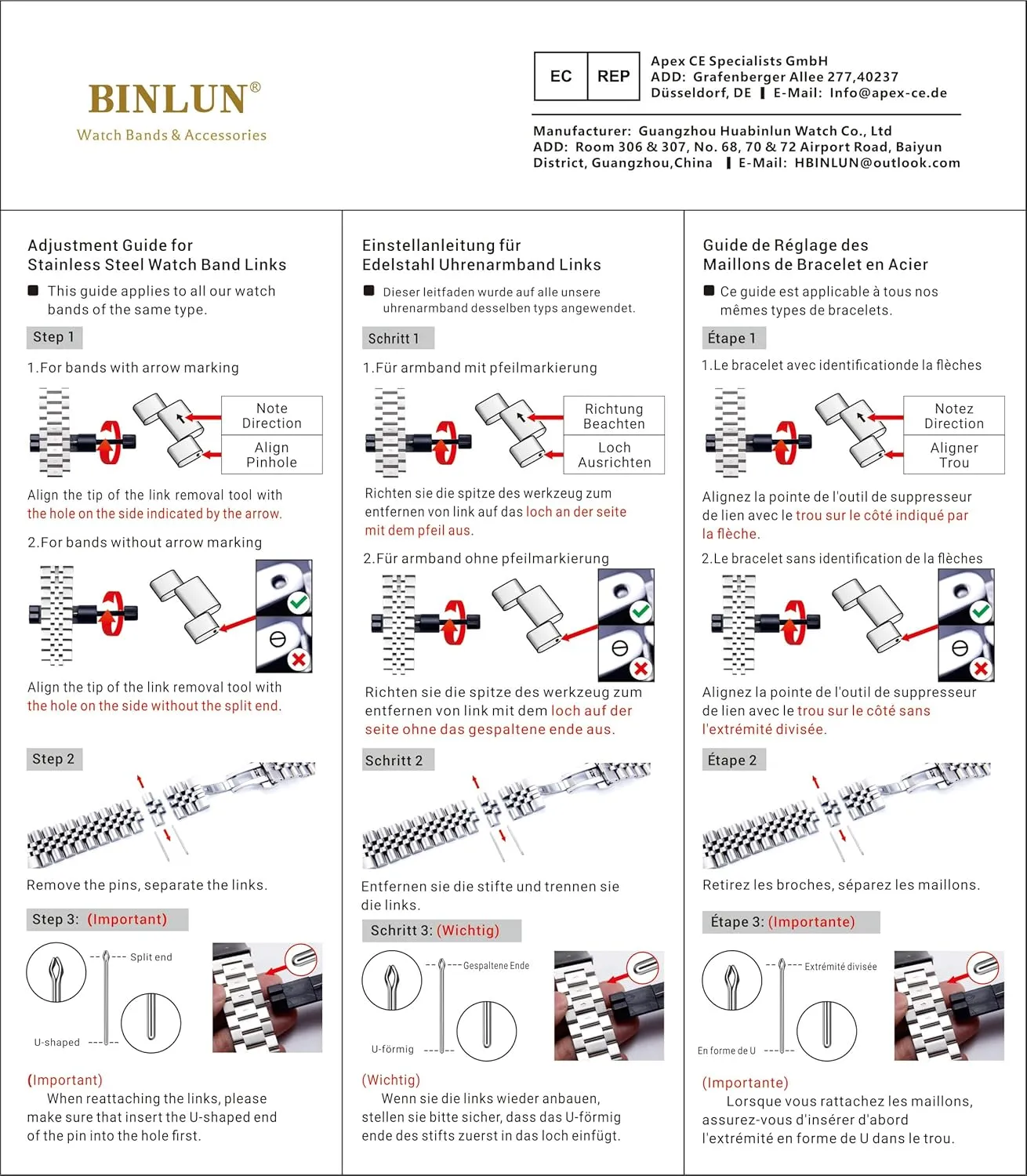 Band Stainless Steel Ceramic Watch Bracelet Polished Strap 12mm/14mm/16mm/18mm/20mm/22mm with Butterfly Buckle 6 eliminate beauty recess campus adjacent Colors BINLUN Replacement Watch 