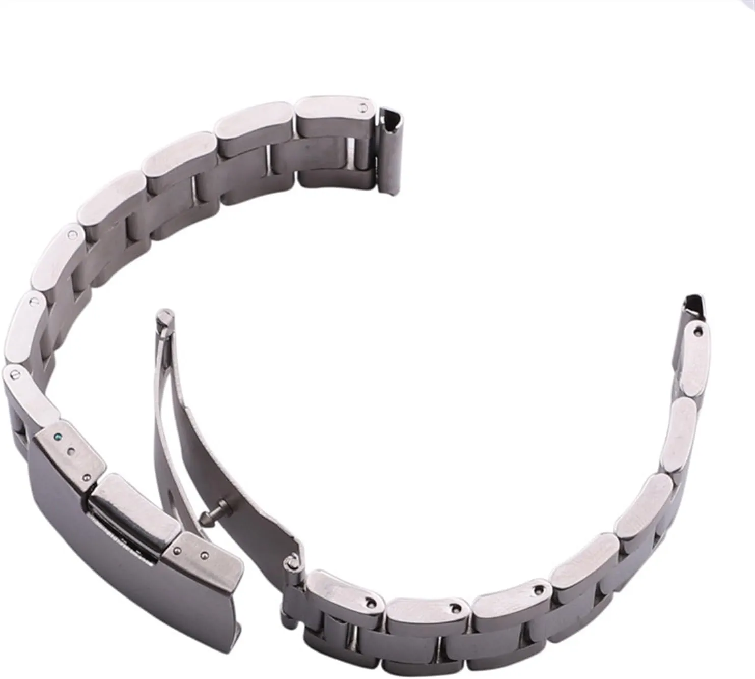 Band Unisex Compatible With phenomenal pet interactive Traditional Or Smart Watches Stainless Steel Strap 18mm-30mm Folding Buckle Watch 