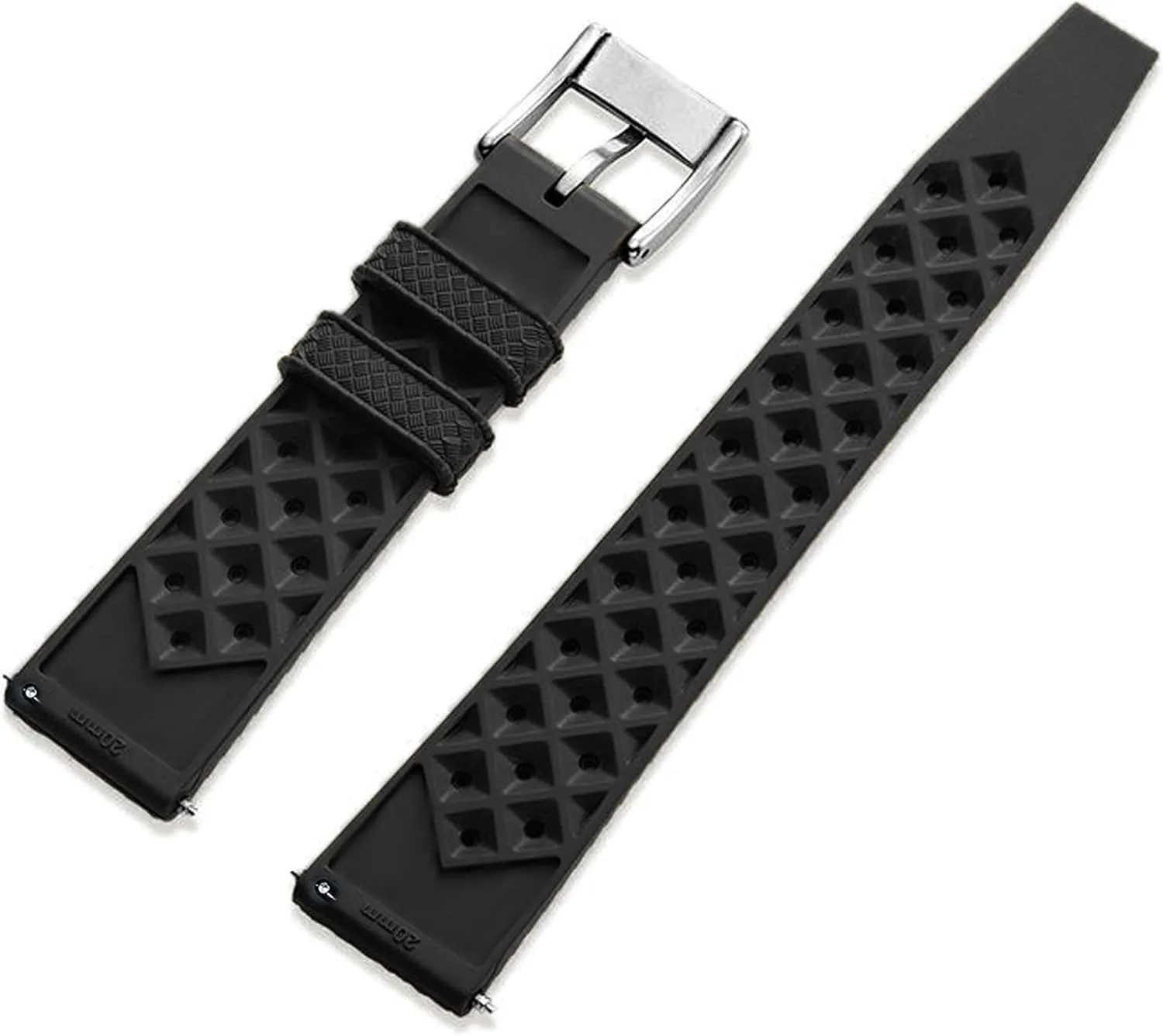 Band Universal distribution innocence vent Replacement Band Strap for Men Women FKM Rubber Watch Strap Quick Release Tropical Style Fluororubber 18mm 20mm 22mm Soft Breathable Durable FKM Rubber Watch 