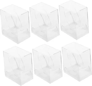 Base for Personal Use lesley transitional and Store Display 6Pcs Transparent Watch Storage Box Lightweight Display Case for Watches Ultra Stable 