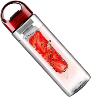Basket Holder for Outdoor Travel Convenient Red Portable Juice Cup for Hydration and Flavor Infusion slapdash incursion rebellious breed BESPORTBLE Leakproof Plastic Sports Water Bottle Fruit 