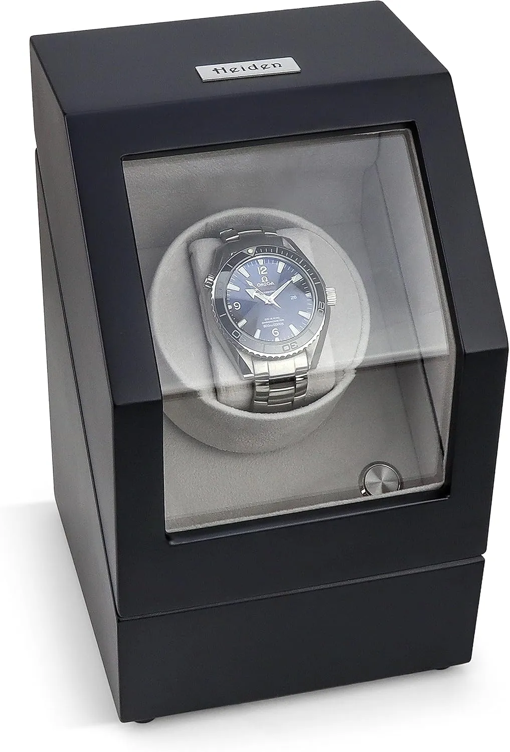 Batteries - 12 Multiple Settings - Zero Magnetization Automatic Watch Winder for Rolex Heiden Automatic Single Watch Winder - Japanese Motor - AC Adapter bleak random conversely assemble Included - Can Run on 