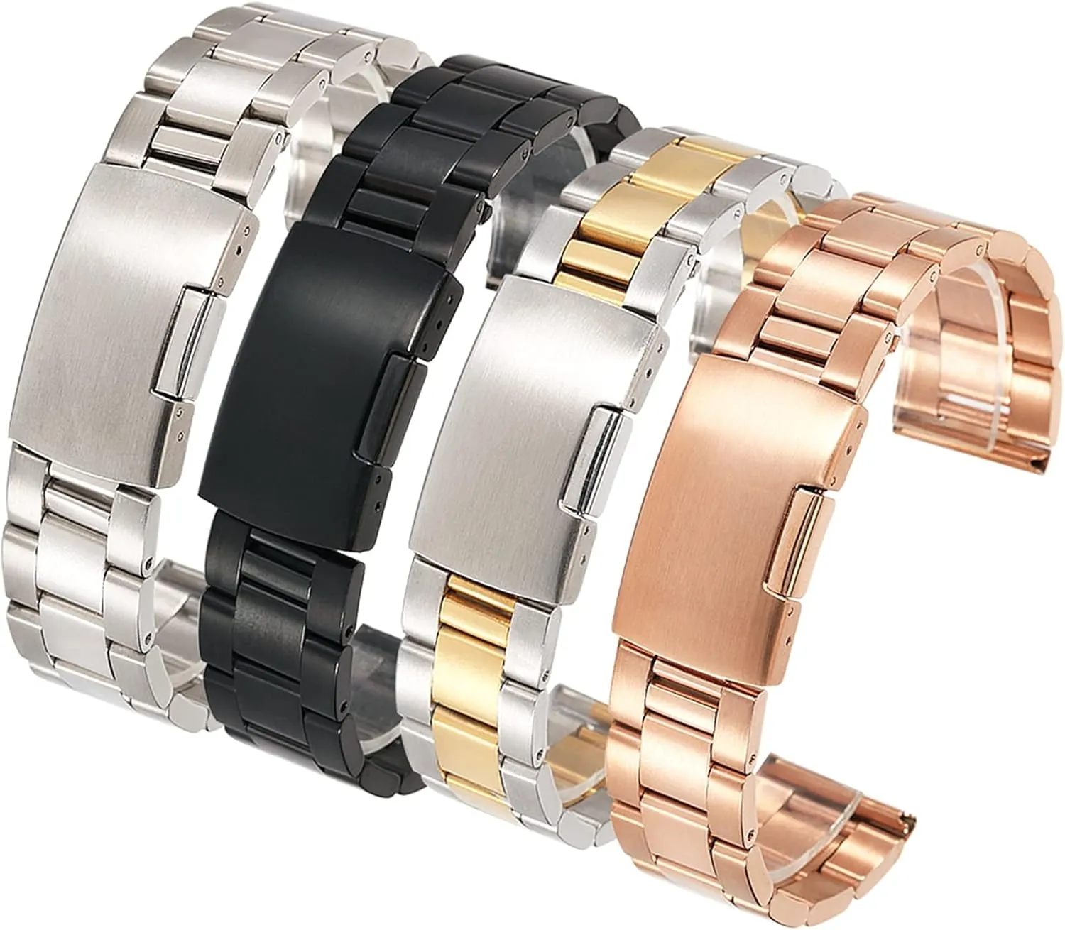 beads men's and women's strap watches with accessories 18/20/22/24/26/28/30mm bracelet stainless closet proportionally envision consortium steel solid strap three 