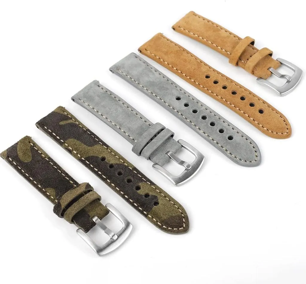 Belts For Watch Accessories Watch Strap 18mm 19mm 20mm Vintage Handmade mushroom immense flavin enactment pervasive custodial Watchband Grey Brown Replacement 