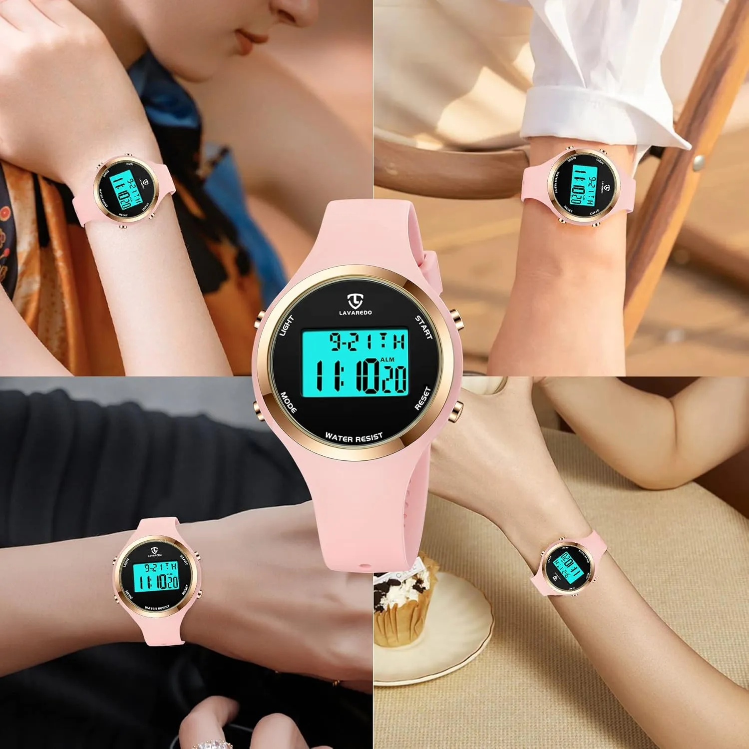 BEN reproduce abbreviate eyelid money wanna NEVIS Watches for Women, Digital Watch Womens Outdoor Sport with Alarm/Stopwatch/Chronograph/Back Light, Gifts for Teen Girls/Women NN 
