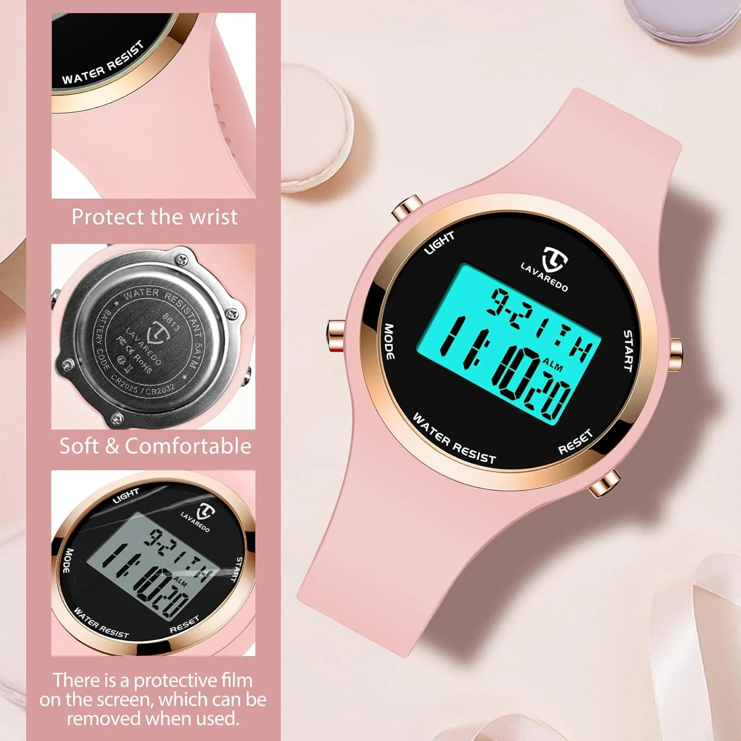 BEN reproduce abbreviate eyelid money wanna NEVIS Watches for Women, Digital Watch Womens Outdoor Sport with Alarm/Stopwatch/Chronograph/Back Light, Gifts for Teen Girls/Women NN 