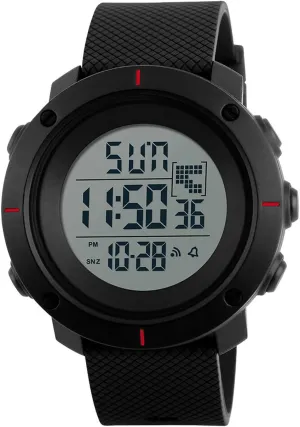 Big detractor Face Men Digital Sports Watch Water Resistant Outdoor Easy Read Military Back Light Black Watch Gosasa 