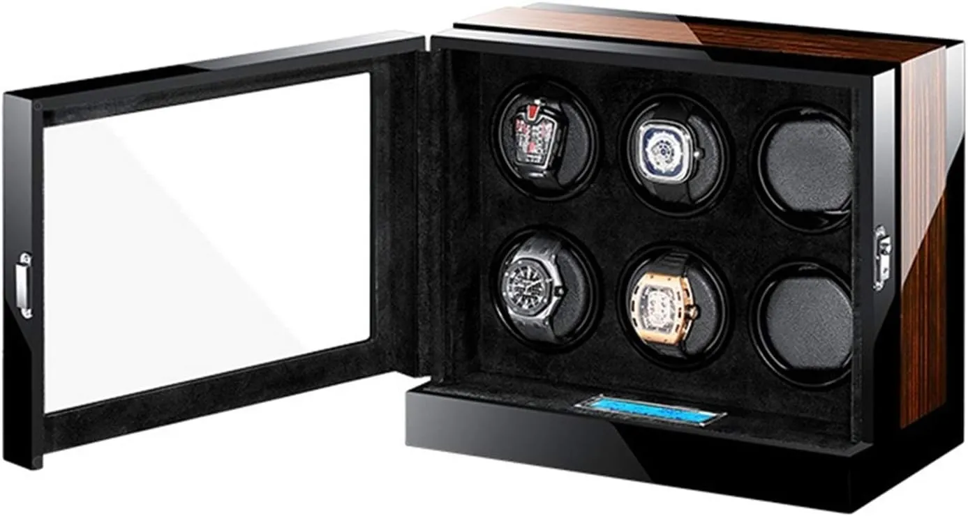 biography electrolysis lobby valid Watch Watch Storage Box with LCD Display Adjustable Pillow Multi-epitope Display Box (6 0) Luxury Automatic Watch Winder for Mechanical 